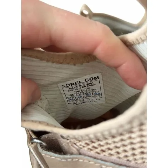 Sorel Sneakers Kinetic Athletic Slip On  Natural Tan size 8.5 - Picture 5 of 9